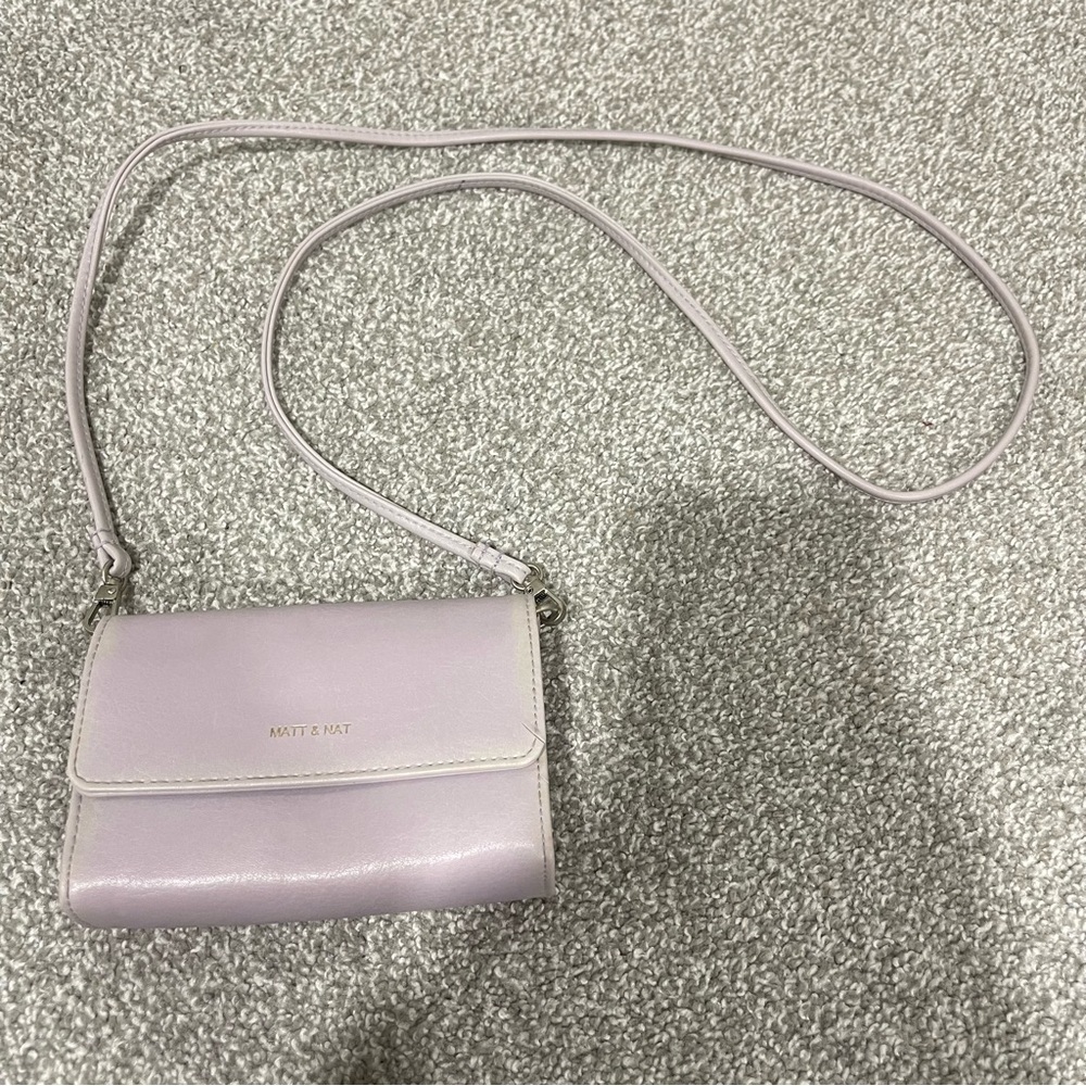 Matt & Nat Crossbody Bag – Lavender – Vegan Leather – Small Purse